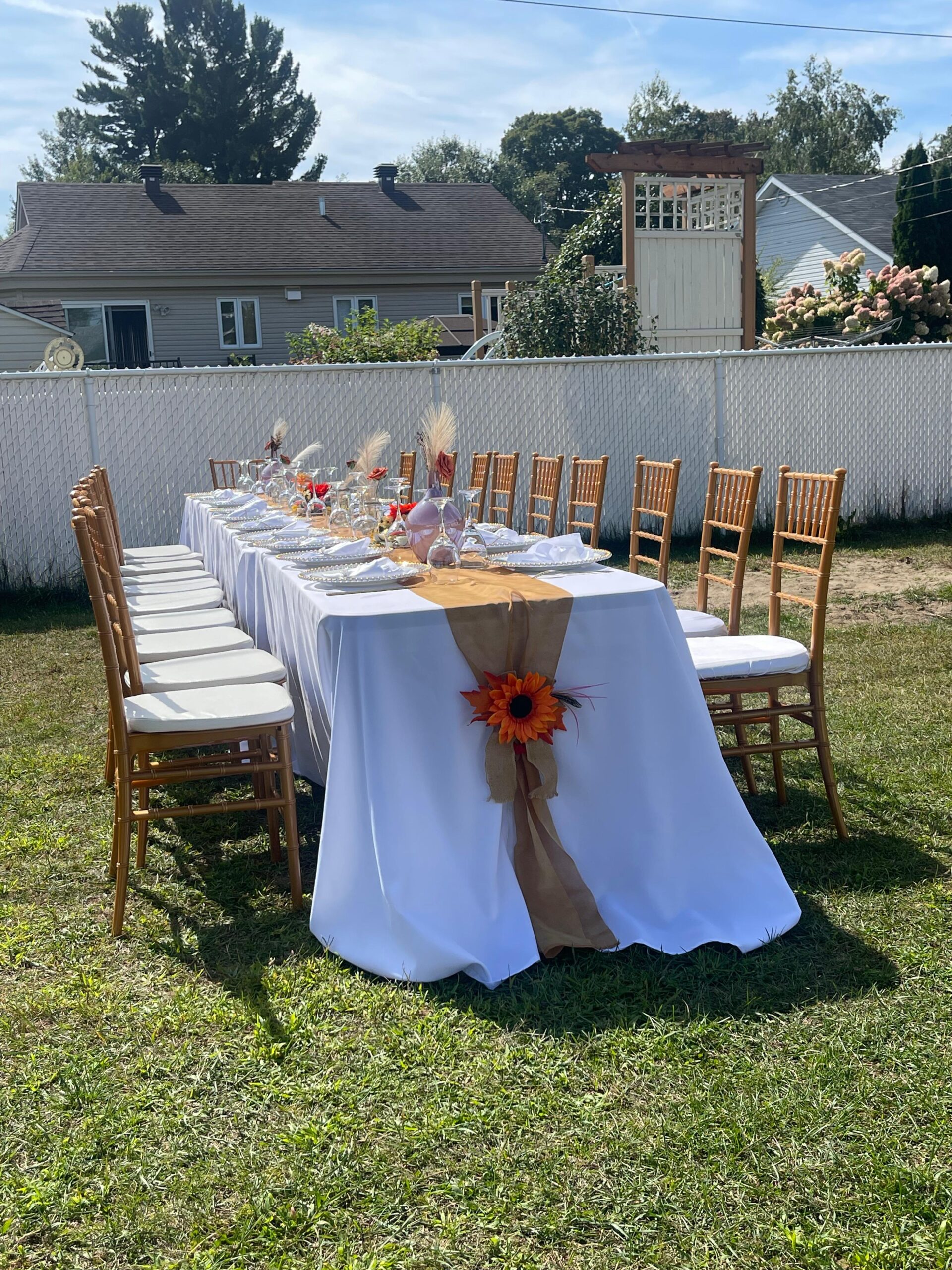 Buffet sucré décoré pour une communion